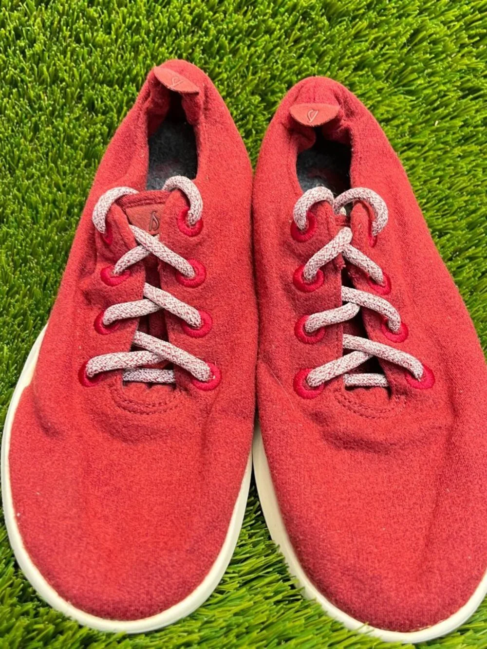 Allbirds Wool Runners Womens Size 9 Red White Athletic Running Shoes‎ Sneakers